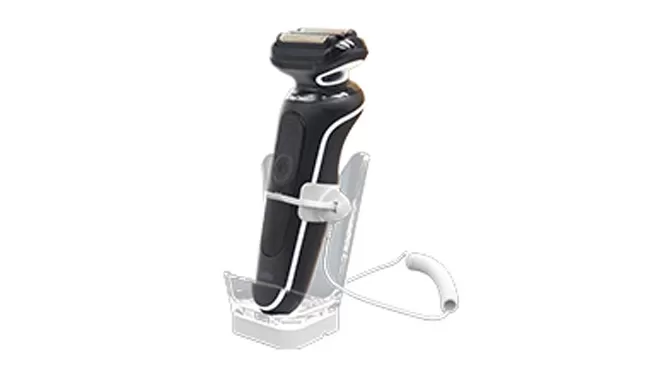 a pa11 acrylic display stand to protect shaver beauty and dental devices 1